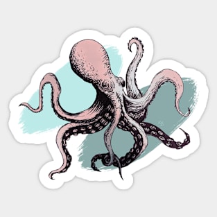 Octopus in Pink Sticker